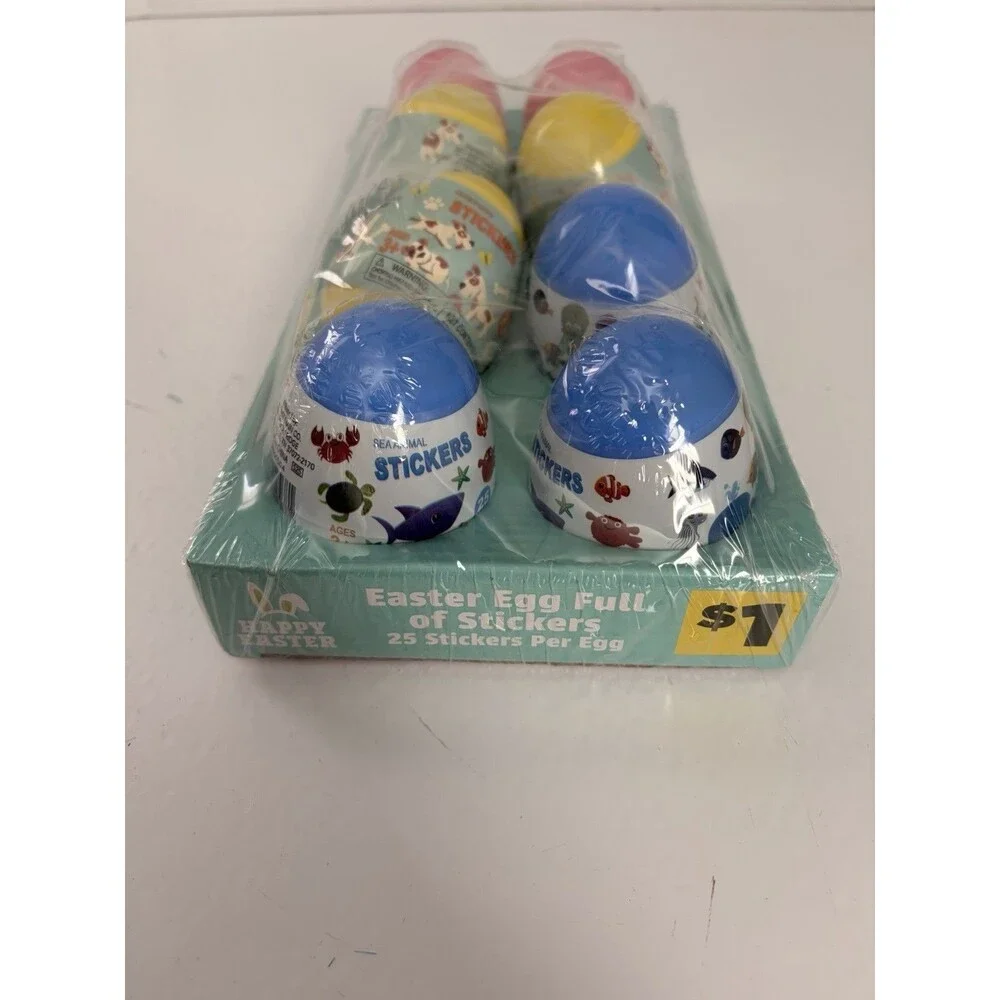 Easter Assortment Lot Of Basket Stuffers Easter Egg Stickers Bubbles Tic-Tac-toe